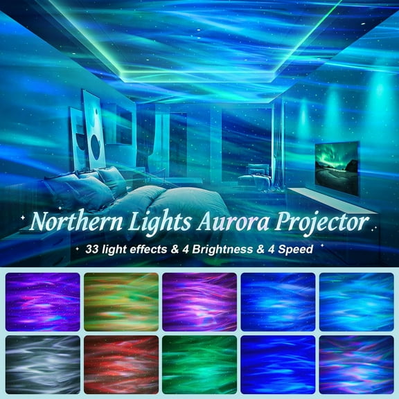 Light Projector with 33 Effects & Speaker - Relaxation & Party Mode