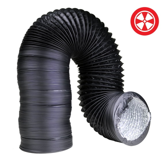 4'' Light Proof Black Ducting