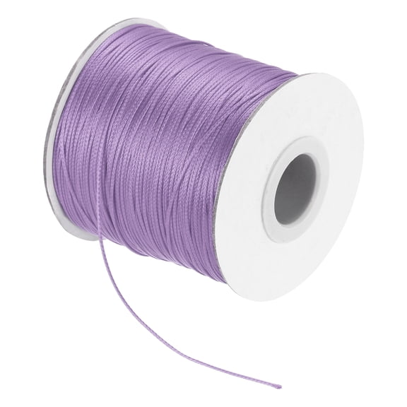 Light Purple 0.5mm Waxed Cord 175 Yard Wax Bead Thread String for Jewelry Making