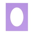 thumbnail image 1 of Light Purple Acid Free 6x7.5 Oval Picture Frame Mat with White Core Bevel Cut for 3x5 Pictures -, 1 of 3