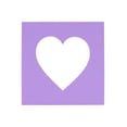 thumbnail image 1 of Light Purple Acid Free 7x7 Heart Picture Frame Mat with White Core Bevel Cut for 4x5 Pictures -, 1 of 3