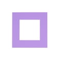 thumbnail image 1 of Light Purple Acid Free 7x7 Square Picture Frame Mat with White Core Bevel Cut for 5x5 Pictures -, 1 of 3