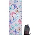thumbnail image 1 of Light Purple Butterfly Pattern Hot Yoga Mat Towel Non Slip for Hot Yoga - Quick-Drying Yoga Mat Cover with 4 Corner Pockets with Travel Bag - Hot Yoga Towel Non Slip 74"x26", 1 of 6