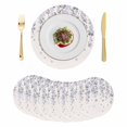 thumbnail image 1 of Light Purple Cherry Round 15 Inch Placemats Set of 8, Spring Floral Gray Flowers Blossom Beige HeatResistant Non Slip Place Mats for Dining Table, Wipeable Braided Kitchen Table Mats for Housewarming, 1 of 9