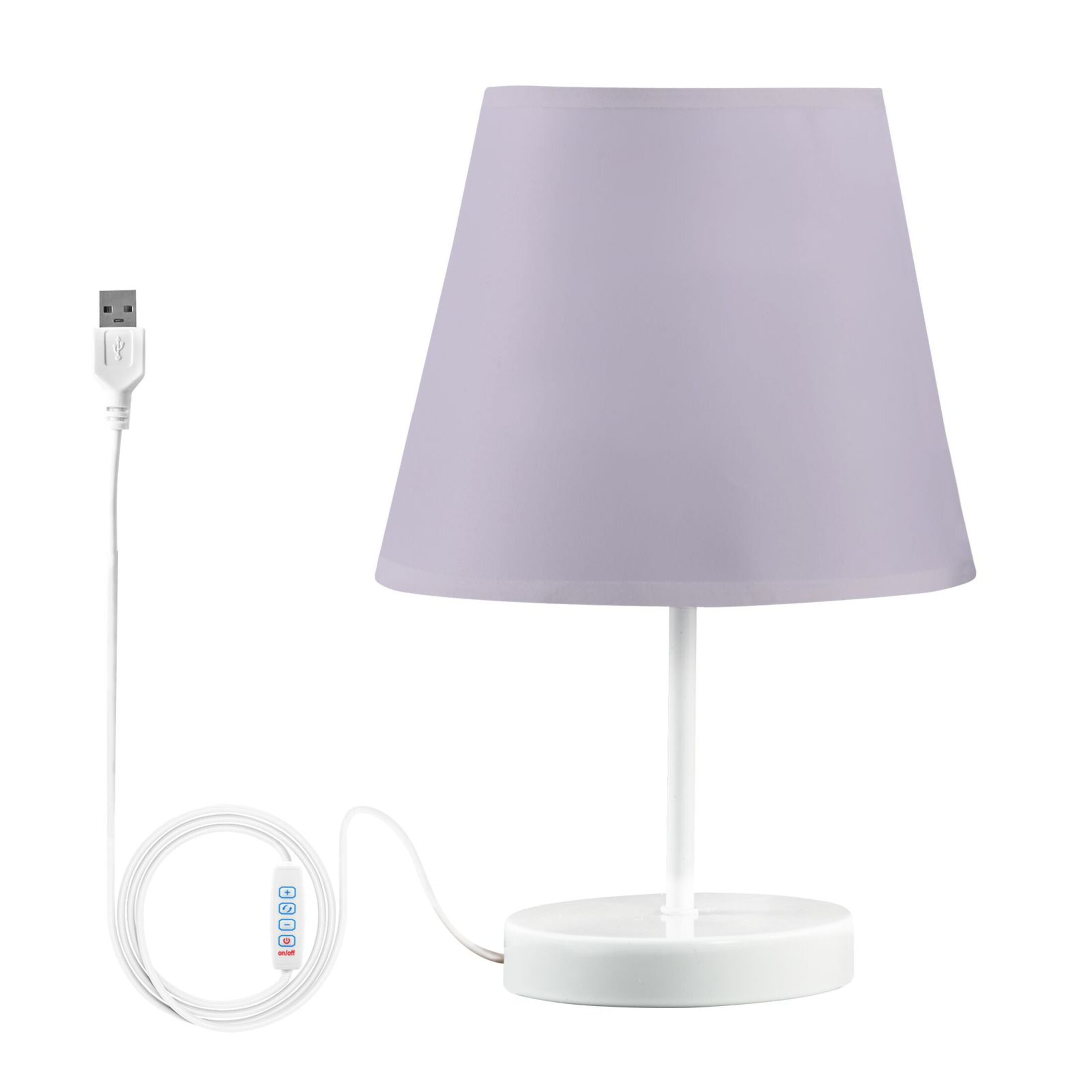 Light Purple Desk Lamp LED Table Nightstand Lamps with 3 Color Temperatures for Home Bedroom Living Room Decor 8x12