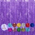 thumbnail image 1 of Light Purple Fringe Curtain Foil Backdrop Curtain 2PCS 3.3x8.2Ft Party Streamers Metallic Tinsel for Birthday Wedding Engagement Baby Shower Bachelorette Christmas Holiday Party Decorations, 1 of 8