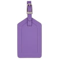 thumbnail image 1 of Light Purple Genuine Top Grain Leather Luggage Tag, 1 of 5