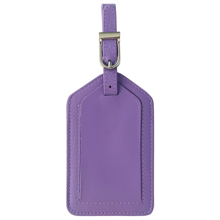 Purple luggage tags best sale