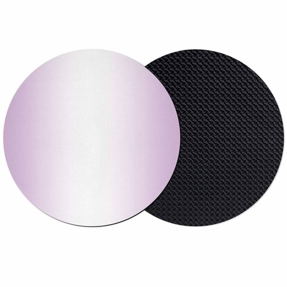 Light Purple Ombre Coasters Set of 2, Modern Gradient Abstract Art Absorbent Coasters for Drinks, Coaster for Bar Office Dining Coffee Table Accessories Decor, Non Slip Round Desk Coaster