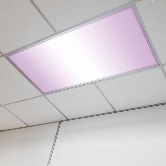 Light Purple Ombre Fluorescent Light Covers, Modern Gradient Abstract Art Magnetic Light Covers for Ceiling Lights, Fluorescent Ceiling Shade Filters for Classroom Bedroom Office 4x2Ft x 1PCS