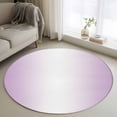 thumbnail image 1 of Light Purple Ombre Round Area Rug 3.3 FT, Non Slip Small Entryway Kitchen Mat, Modern Gradient Abstract Art Washable Soft Circular Rug Non-Shedding Door Mat for Bathroom Playroom Kids Room, 1 of 9