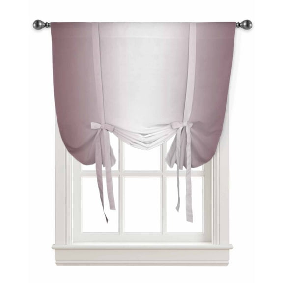Light Purple Ombre Tie Up Curtains for Kitchen Bathroom Bedroom Windows 45 Inch Length, Modern Abstract Gradient Color Art Balloon Drape Curtains Shade Rod Pocket Drapery Curtain Panel, 34"x45"