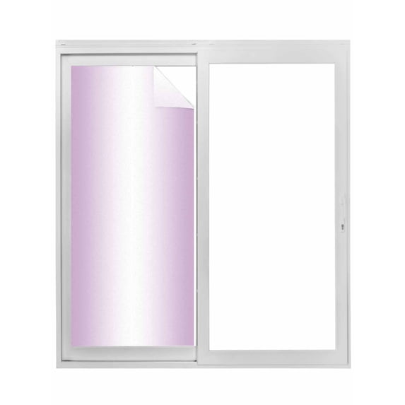 Light Purple Ombre Window Privacy Film, Modern Gradient Abstract Art Static Cling UV Sun Blocking Tint Film Heat Control Windows Films for Bedroom Bathroom, Window Stickers 23.6"x59"