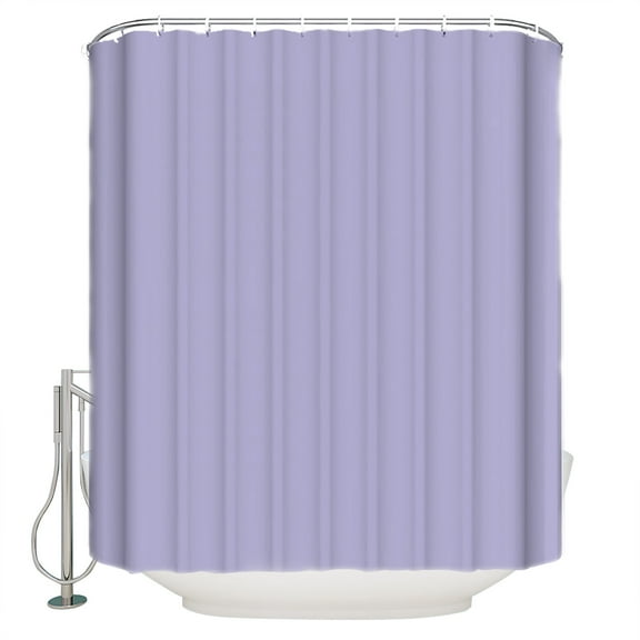 Light Purple Solid Color Shower Curtain for Bathroom, Minimalist Style Waterproof Shower Curtains Washable Quick Dry with Hooks Bathtub Curtains 72x72 IN