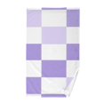 thumbnail image 1 of Light Purple Squares Pattern Bath Towel 100% Cotton Soft Thick High Absorbency Hand Face Towel Single Pack 16x28in, 1 of 7