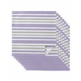 thumbnail image 1 of Light Purple Stripes Cloth Napkins Set of 8 Reusable Dinner Napkins, Modern Minimalist Horizontal Lines Cocktail Napkin Washable Table Napkins for Wedding/Holiday Party/Baby Shower 20"x20", 1 of 7
