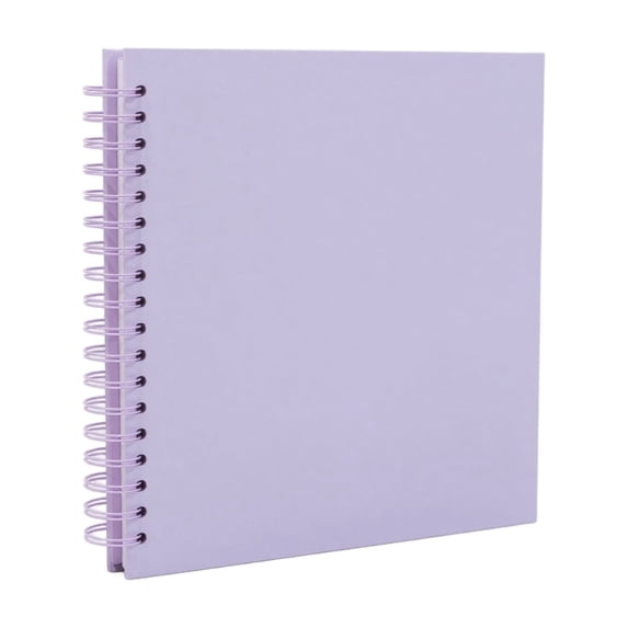 Light Purple Thick Kraft Paper Spiral Photo Book, Photo Album Scrapbook, Travel Scrapbook, Couples Photo Album, 7X7 Inch 7-Inch Compatible Diy Album with 20 Sheets 40 Blank Pages