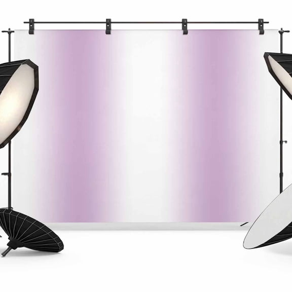 Light Purple White Backdrop for Photoshoot,Photography Photo Studio Background Wall Backdrop,Gradient Solid Stripes Geometric Back Drop Banner Panel for Portraits Wedding Party Live Streaming 7x5Ft