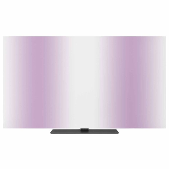 Light Purple White TV Dust Cover,Stretchable TV Screen Desktop Computer Protector Cover,Gradient Solid Stripes Geometric Television Dustproof Slipcover for 50–55 Inch Flat or Curved TVs