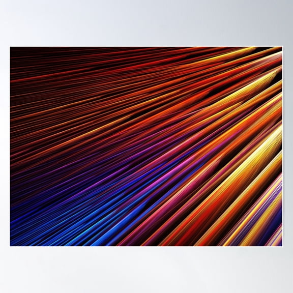 Light Rays Poster Wall Art, Modern Wall Decor For Living Room Bedroom, 16x24 UNFRAMED