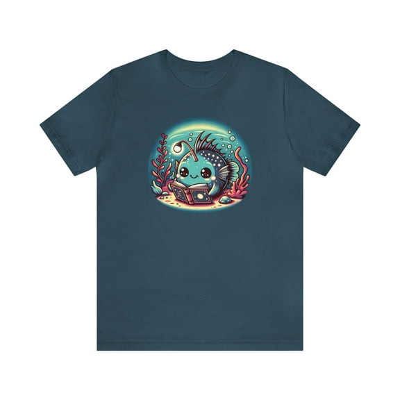 Light Reading Shirt, Cute Angler Fish, Funny Gift for Book Lovers