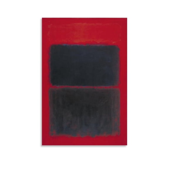 Light Red Over Black 1957 by Mark Rothko Wall Art Poster Scroll Canvas Painting Picture Living Room Decor Home 12x18inch(30x45cm)