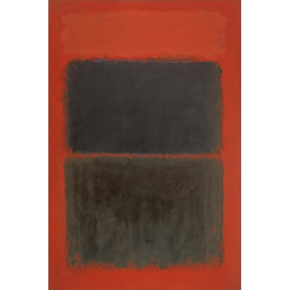 Art.com Light Red Over Black Giclee Print by Mark Rothko, 12" x 18"
