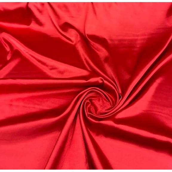 Light Red Valentina Textiles Inc. Satin Charmeuse Fabric by the Yard, 58" Wide Silk-Like Smooth Material for Sewing, Fashion, and Event Decor (Light Red, 1 Yard)