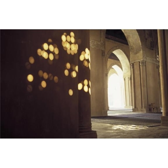 Light Reflecting On Columns At Ibn Tulun Mosque Poster Print, 34 x 22 - Large