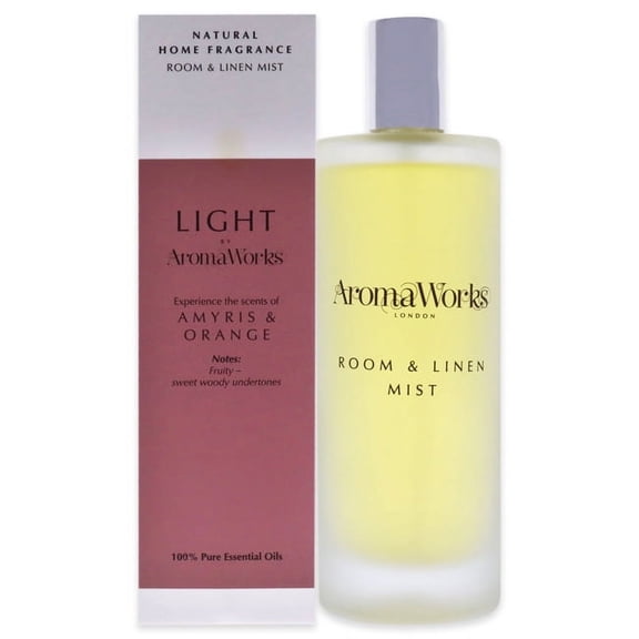 AromaWorks Room and Linen Mist, Room Spray, Amyris and Orange, 3.4 oz