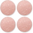thumbnail image 1 of Light Rose Gold Glitter Drinks Coasters, Non-Scratch Cork Base Round Cups Mats for for Wooden Coffee Table, Cool Housewarming Gift for Home Decor, 1 of 7
