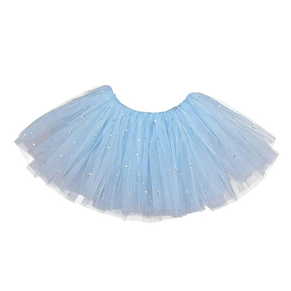Light Royal Blue Boy Girl Skort for Children Boy Girl Long Sequin Sparkle Dance Costumes Cosplay Mesh Glitter Elastic Waist Skort Child 2025 Clothes Fashion 3 Years