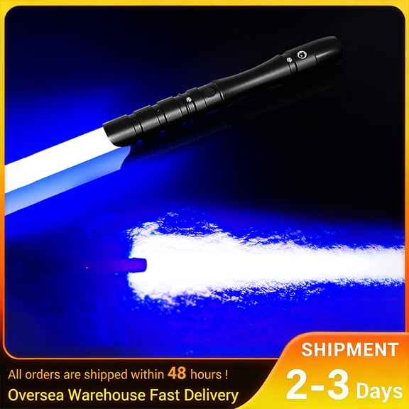 Light Saber,Black Series Lightsaber, with 3 Realistic Blaster Sound Mode and Flashes,USB Charging,Detachable (Black Hilt Blue Blade)