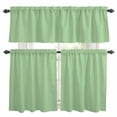 thumbnail image 1 of Light Sage Green Kitchen Curtains Sets for Windows 36 Inch Length, Solid Color Farmhouse Green Rod Pocket Window Treatments Tier Curtains and Valances Set for Bedroom/Bathroom, 1 of 8