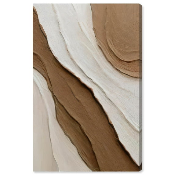 Light Sand Waves Canvas Geometric Abstract by Art Remedy, Gallery Wrapped, 30" x 45"