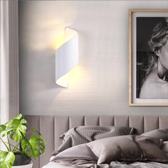 Light Sconce Lighting Fixtures Wall Mounted Energy-Saving Aluminum Alloy Modern Corridor Garden Porch Decoration , White