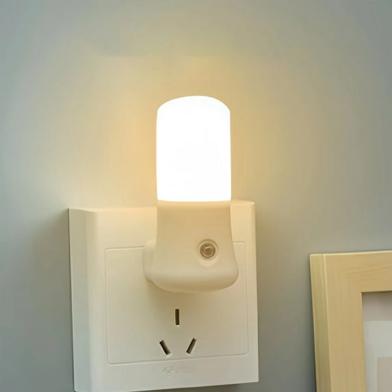 Light-Sensing Plug-In LED Night Light, Eye-Protection Bedside Sleep Light, Soft Glow Bedroom Night Light, Auto-On/Off Night Light for Bedroom, Nursery, Hallway, Home