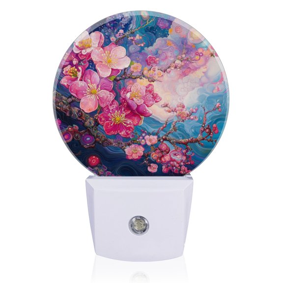 Light Sensor of LED Night Light, Magical Cherry - Bloom Vision Night Light Plug Into Wall for Kids Room, Bedroom, Bathroom, Kitchen
