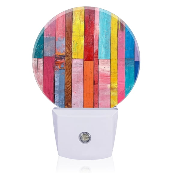 Light Sensor of LED Night Light, Plank in Multicolor Night Light Plug Into Wall for Kids Room, Bedroom, Bathroom, Kitchen
