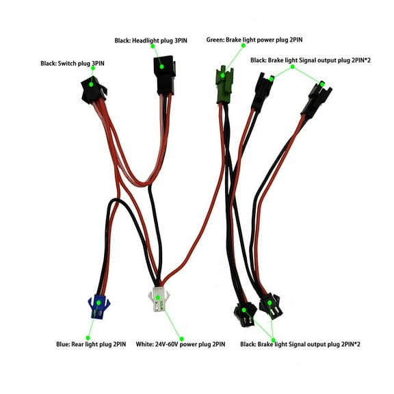 Light Set Cable Connection Line Xt60 Power Cable for E-Bike Electric Bicycle