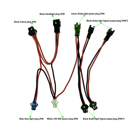 Light Set Cable Connection Line for XT60 power Cable For E-bike Electric bicycle