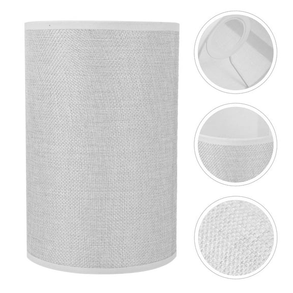 PartyKindom Lamp Shade Barrel Silver Cylinder Soft Light For Homeowners 1Pc 7.9X5.1X5.1in