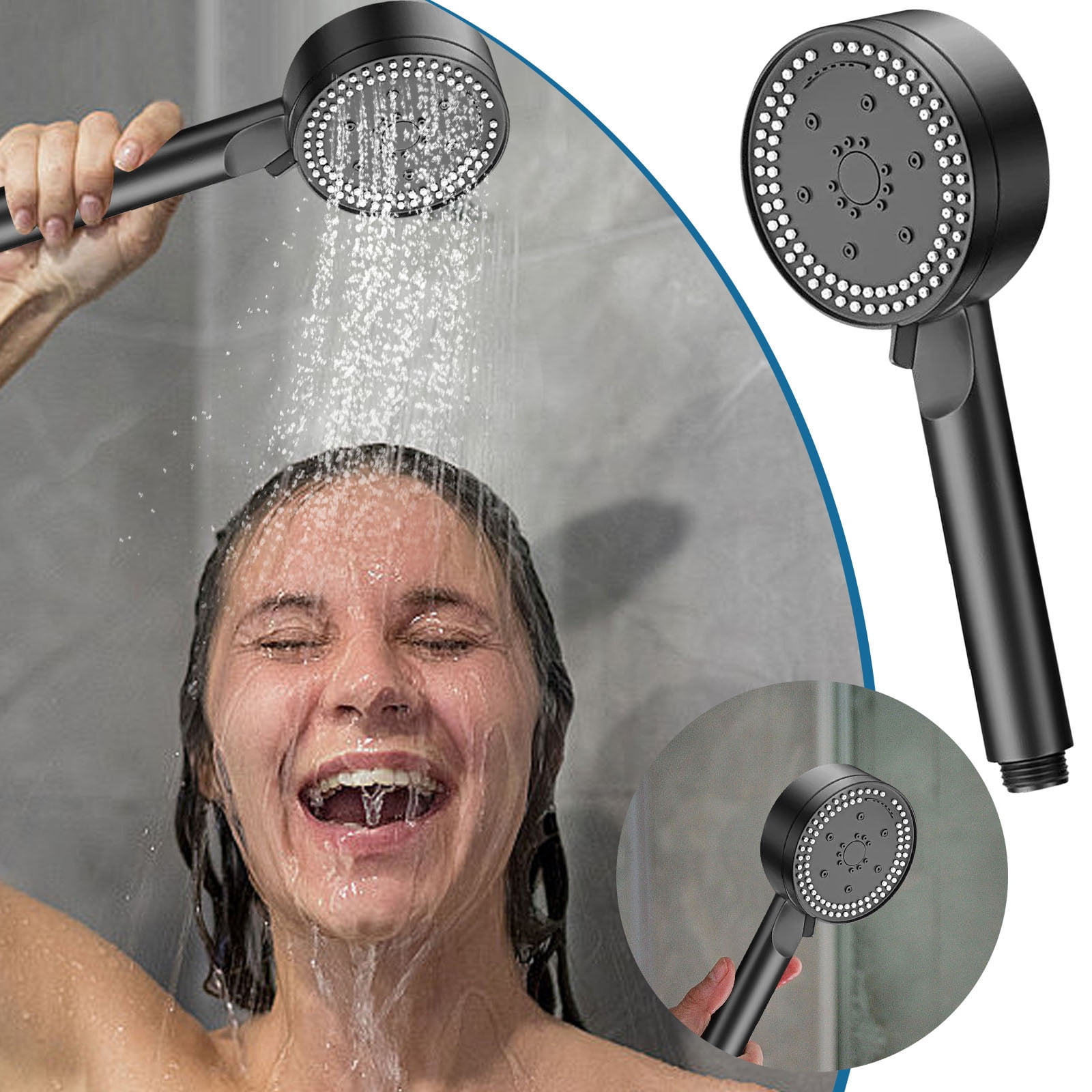 Light up Shower Heads with Handheld Spray High Pressure 8 Mode Handheld
