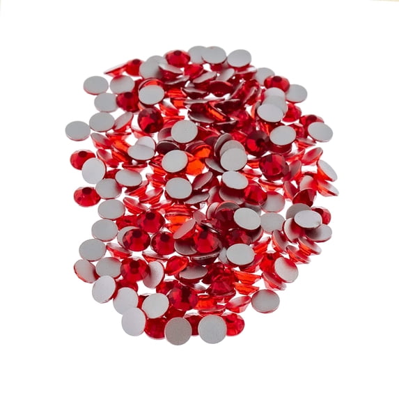 Bead Landing Light Siam SS20 Glass Flatback Rhinestones - 4.7mm Faceted Gems for Jewelry, Crafts & DIY Embellishments, 12 Pack
