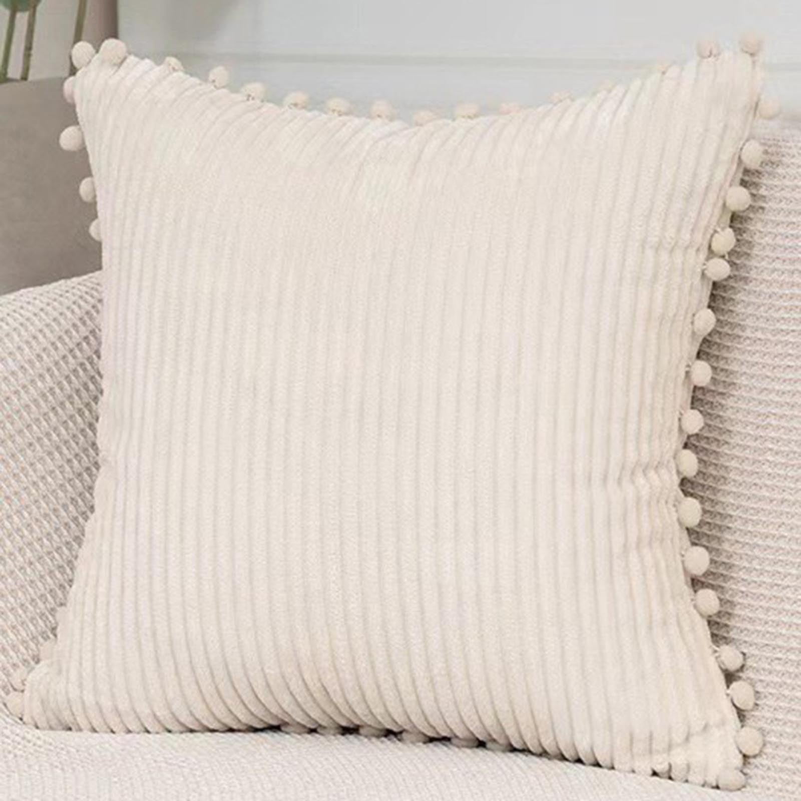 Light Simple Corduroy Pillow Cover Living Room Sofa Back Cushion Bed