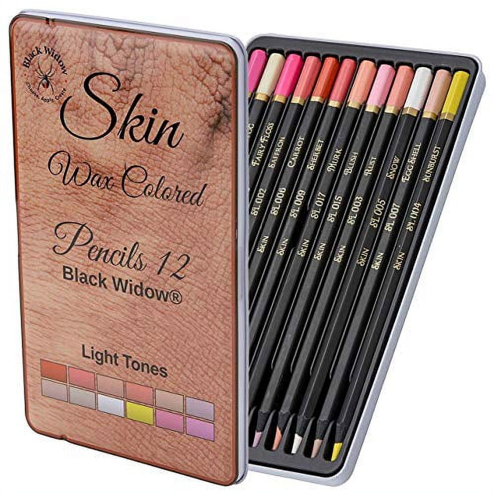 Qionew Skin Tone Colored Pencils for Portraits and Skintone Artists, 24  Colors Oil Colour Pencils for Drawing, Sketching, Adult Coloring, Shading