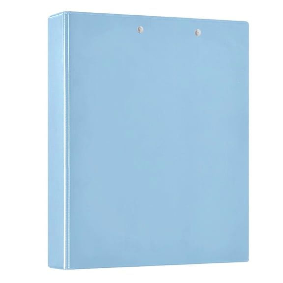 Light Sky Blue Hardcover 3 Ring Binder 1.5” Round Rings Letter Size Paper Pockets for School Office Supplies