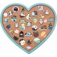 thumbnail image 1 of Light Sky Blue Heart Pin Cork Board 27x30cm Bulletin Display Board Wall Mounted Cork Board, 1 of 6