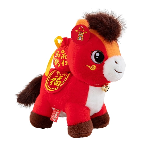 Light Small And Cute Little Horse Plush Stuffed Dolls Chinese Zodiac Mascot Toys Festive Spring Festival Souvenirs And Gifts