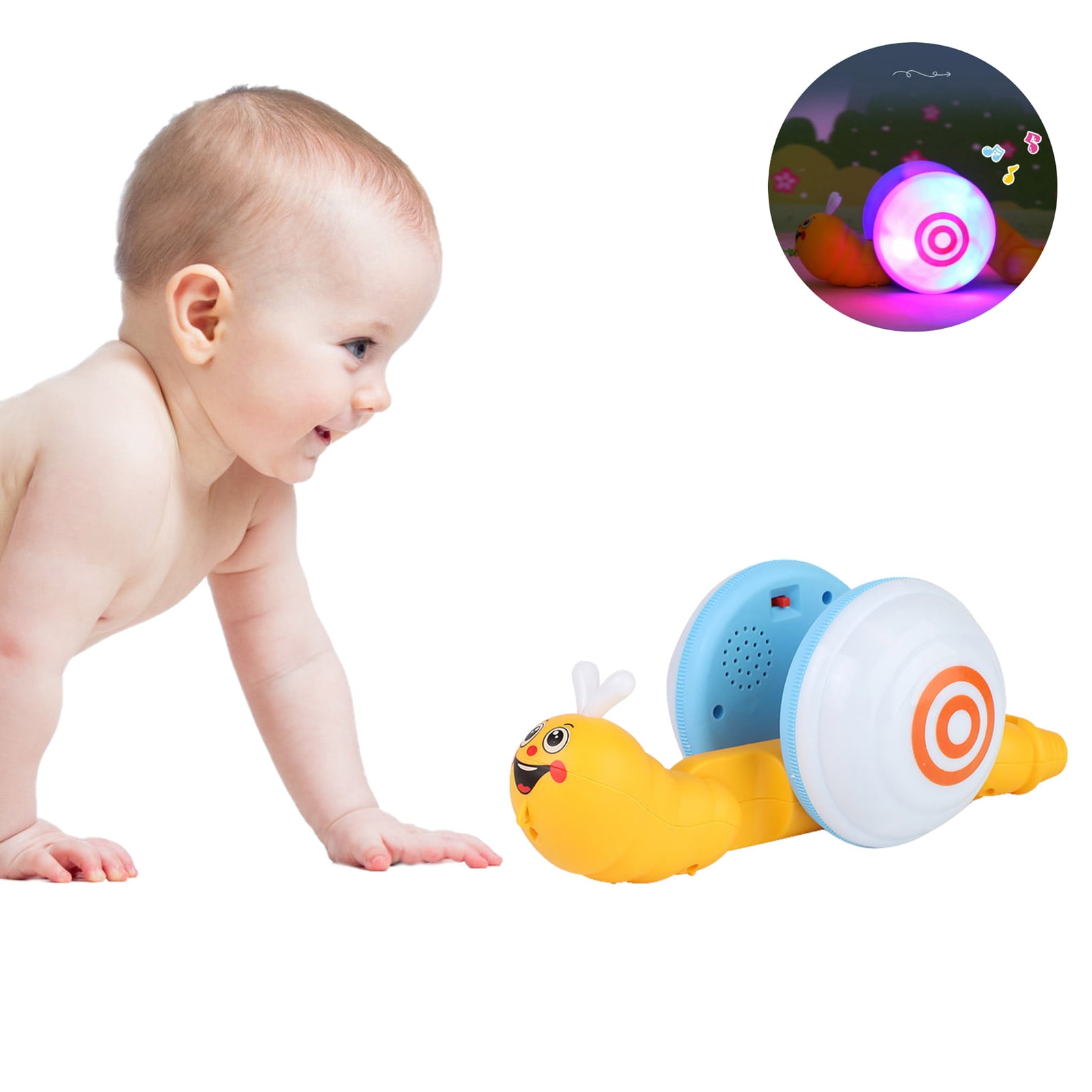 Light up Snail Toy, Light up Musical Snail Toy, Snail Baby Toy